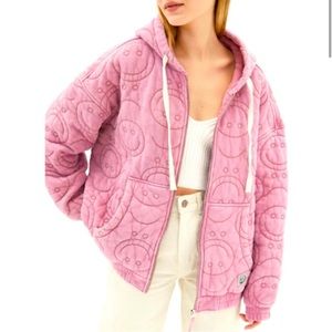 BDG Embroidered Zip Up Hoodie Sweatshirt💖